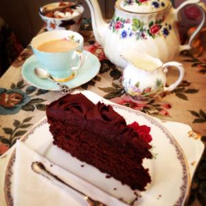 Dagda Publishing treated me to tea and cake at The White Rabbit Tearooms. Yes, it was as good as it looks